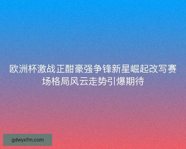 欧洲杯激战正酣豪强争锋新星崛起改写赛场格局风云走势引爆期待 欧洲杯激战正酣豪强争锋新星崛起改写赛场格局风云走势引爆期待