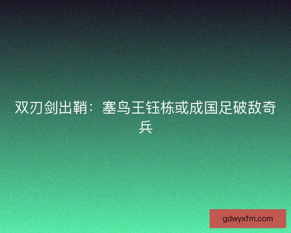 双刃剑出鞘：塞鸟王钰栋或成国足破敌奇兵